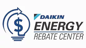 The logo for Daikin's Energy Rebate Center. 
