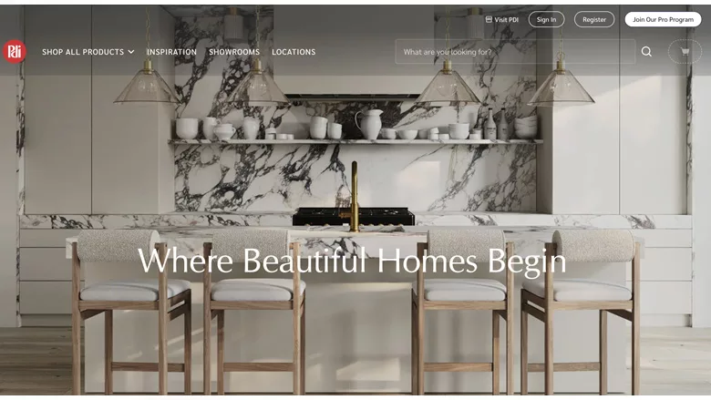 The homepage for PDI's website.