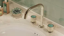 California Faucets Capitola Series with Green Aventurine