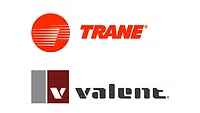 Trane Technologies and Valent Announce Exclusive Supply Agreement The Trane and Valent logos.