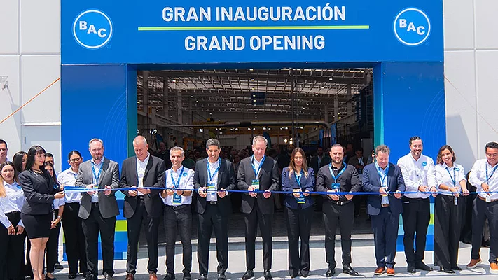 The ribbon cutting ceremony of the new manufacturing plant for BAC. 