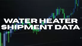 An infographic with "Water Heater Shipment Data" over a chart. 