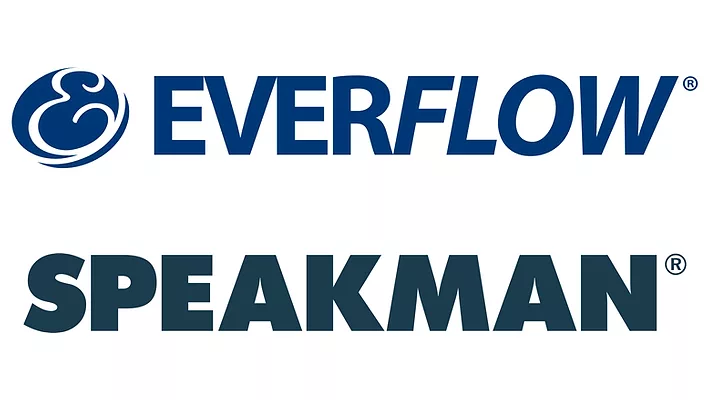 The logos for Everflow and Speakman.