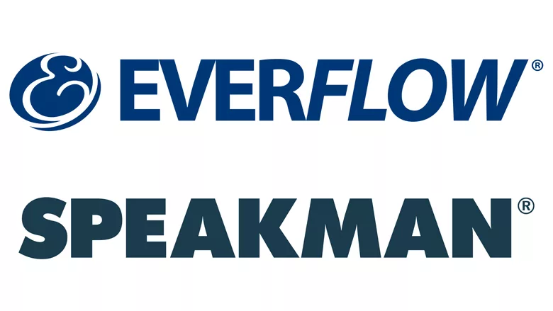 The logos for Everflow and Speakman.