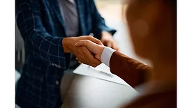 Shaking hands business deal