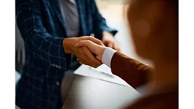 Shaking hands business deal