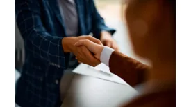 Shaking hands business deal
