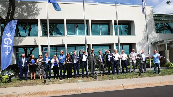 A photo from the unveiling of GF's North American headquarters.