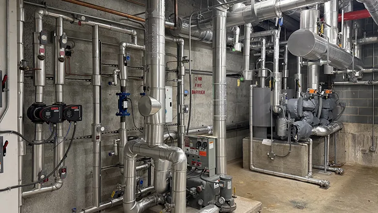 Atrium Health's mechanical room.