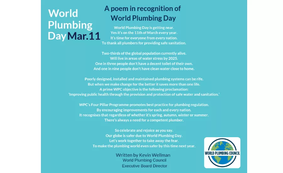 World Plumbing Council’s Executive Board Director, Kevin Wellman,