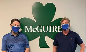 McGuire Mfg. Co.’s Kevin Mayer (left) and Bob Williams