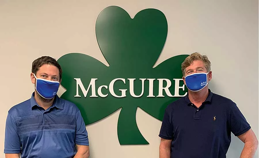 McGuire Mfg. Co.’s Kevin Mayer (left) and Bob Williams
