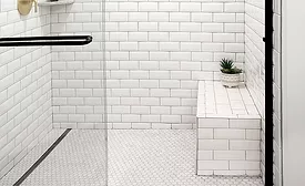QuickDrain shower bench