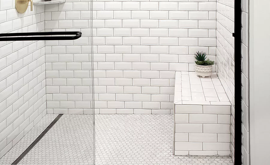 QuickDrain shower bench