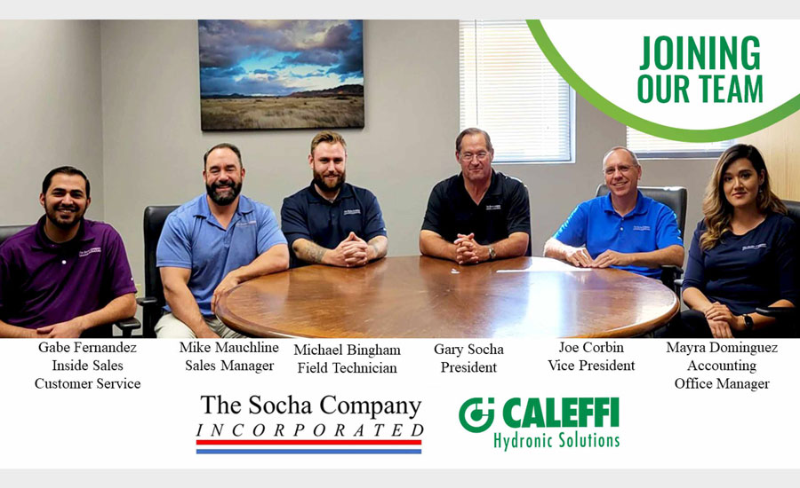 Caleffi North America announced The Socha Co. as its representative for the state of New Mexico and El Paso County, Texas.