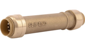 Brass push-to-connect fitting