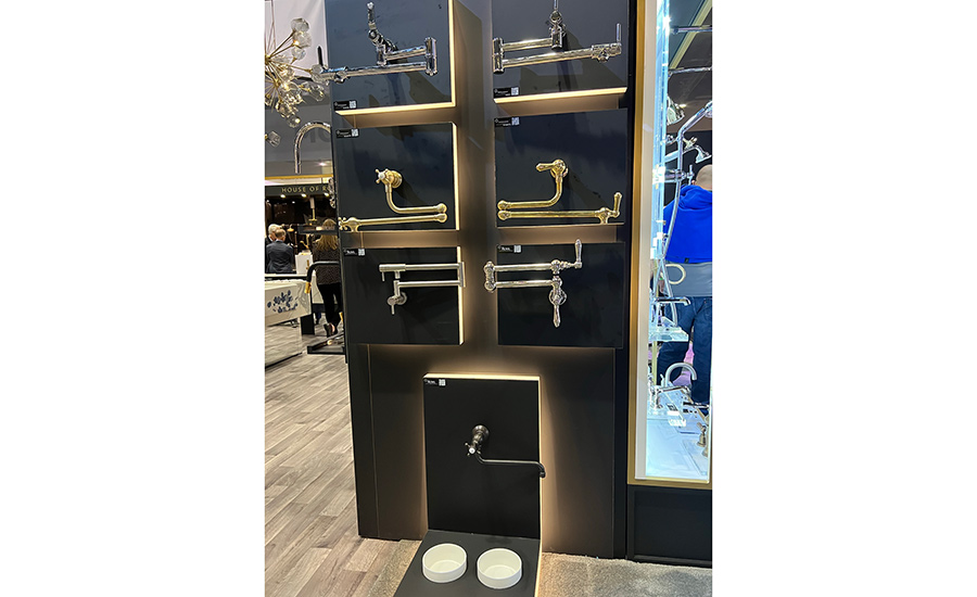 House of Rohl showcases different styles and finishes of pot fillers