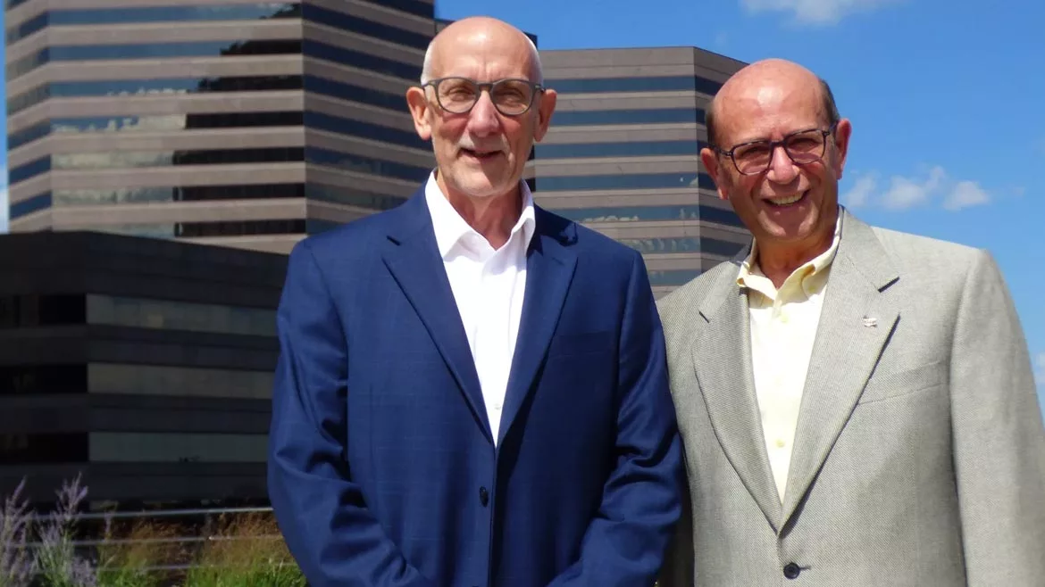 Hajoca’s Gary Jones and Mid-City Supply’s Jeff New