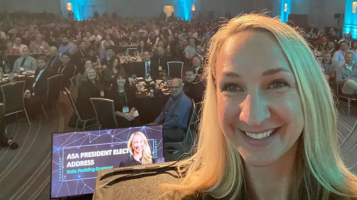 Poehling Seymour during her debut speech as ASA’s 2023 President at NETWORK2022