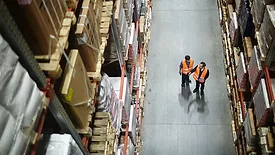 Warehouse and workers