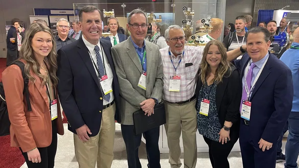 SHT 1223 Heating Help Column feature image: From left, Natalie Forster, chief editor, Dan Holohan, John Siegenthaler, Dave Yates, Nicole Krawcke, chief editor, Dan Asheneden, group publisher.