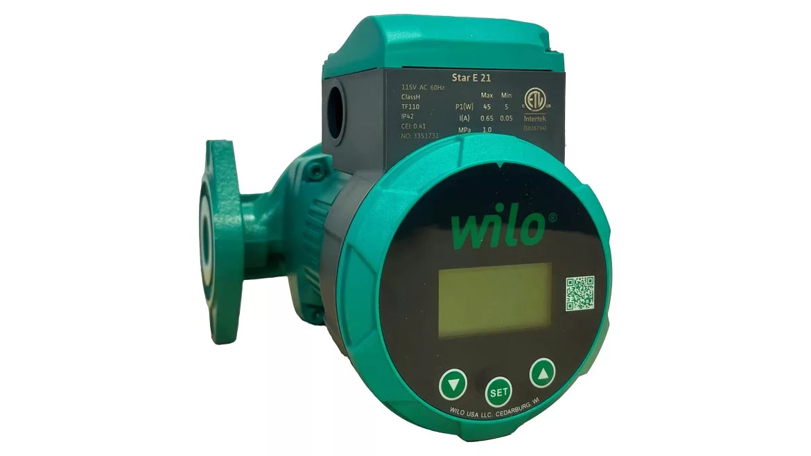 SHT 1223 Products Wilo EC Motor-Driven, High-Efficiency, Wet-Rotor Circulator, Wilo-Star E 21
