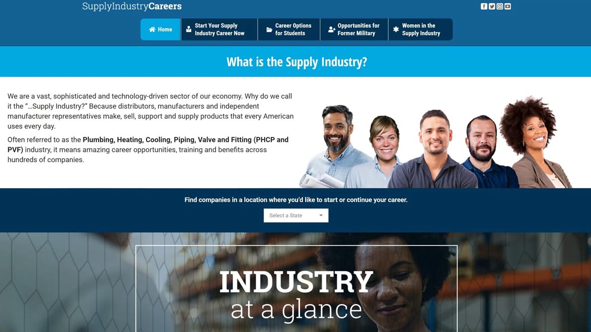 ASA News screenshot of SupplyIndustryCareers.com