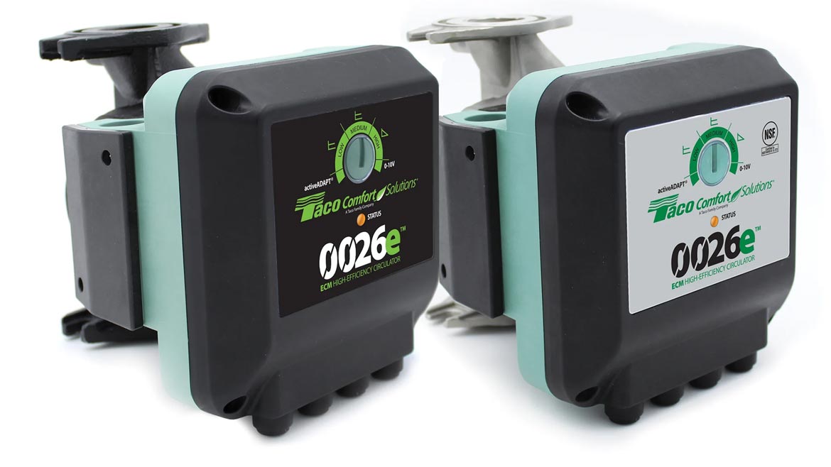 Supply House Times 2023 Products of the Year #18 Taco Comfort Solutions high-efficiency ECM circulators in cast iron and stainless steel