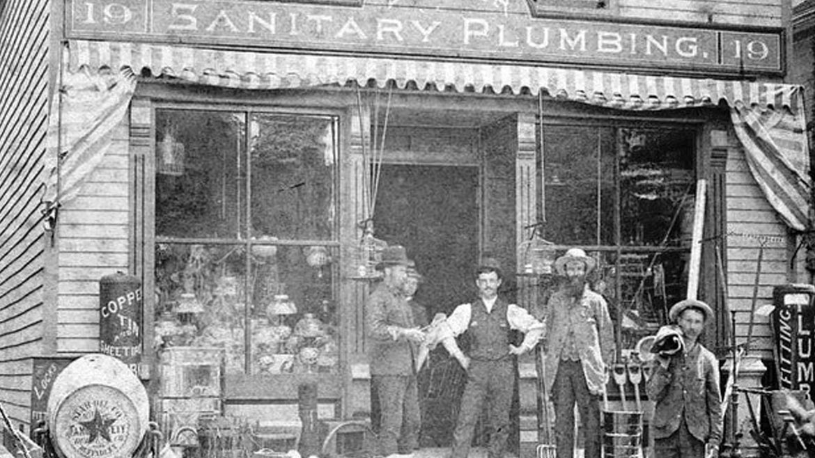 Black and white picture of the Joseph Irr Store located at 19 Wadsworth street, Buffalo New York