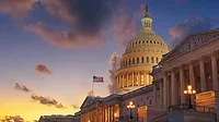 May 2024 Letter from the ASA President feature image of the Capitol building in Washington D.C. at sunset.