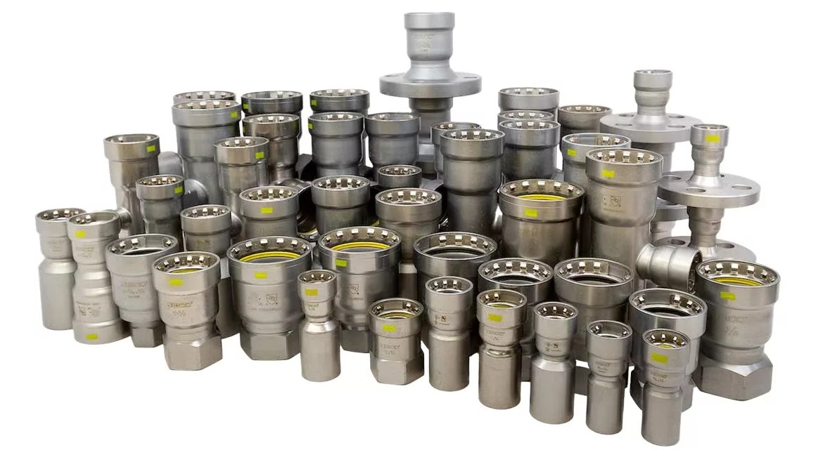 NIBCO Carbon steel press fittings display
