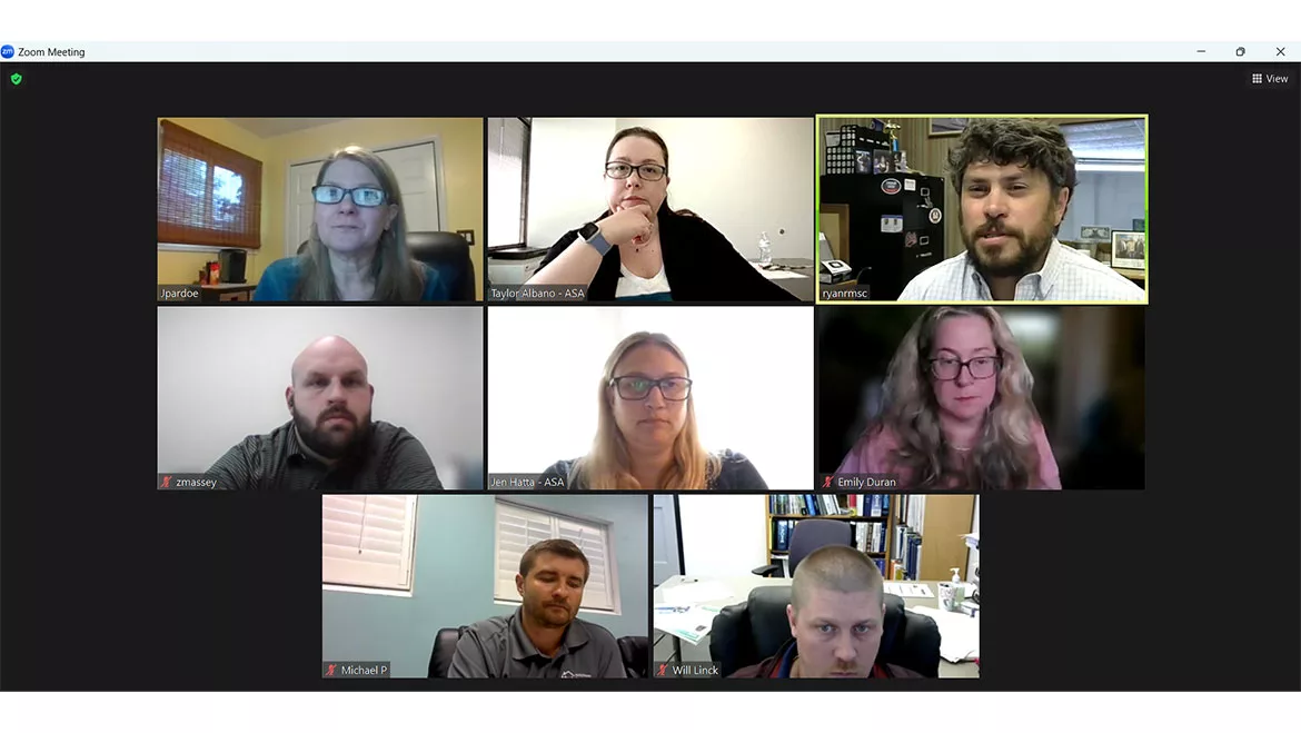 Screenshot of TM-Connect Zoom meeting