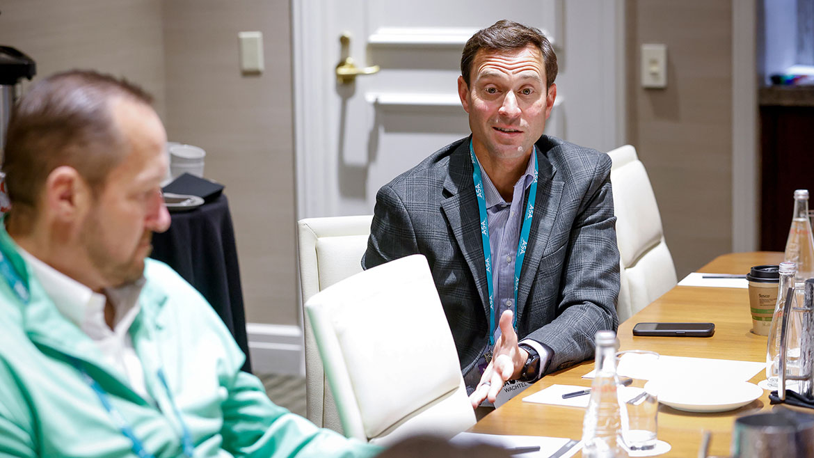 Masters’ Supply’s Nathan Wachtel speaking during a roundtable discussion.