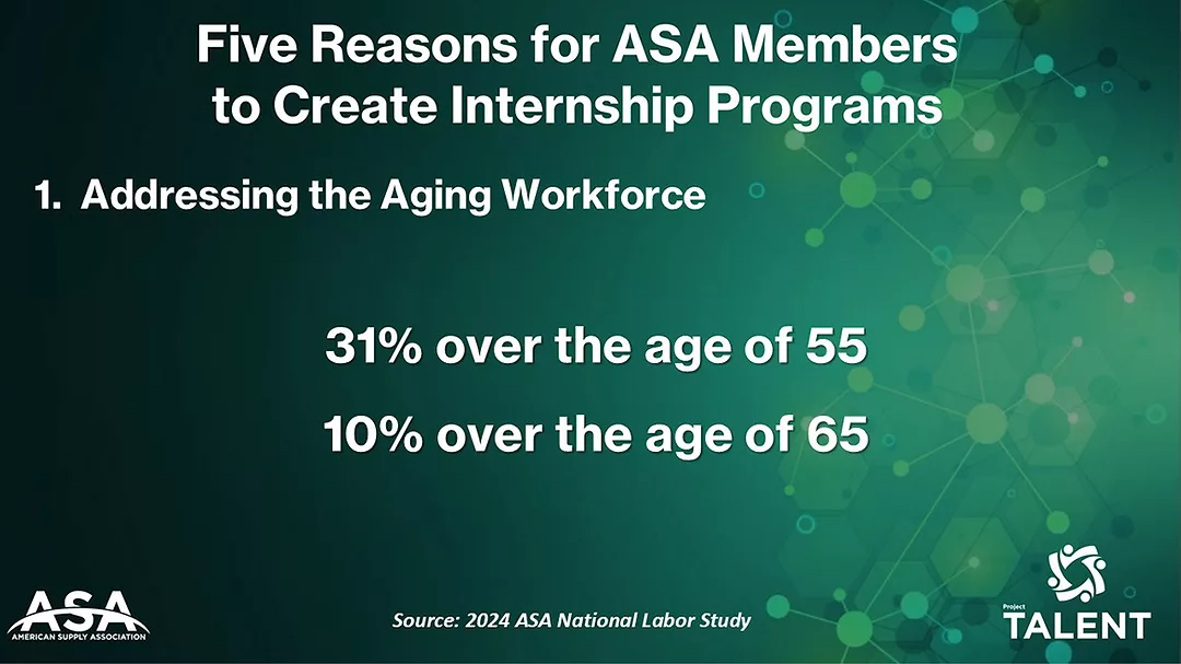 Screenshot of ASA Internship Program video: Addressing the Aging Workforce