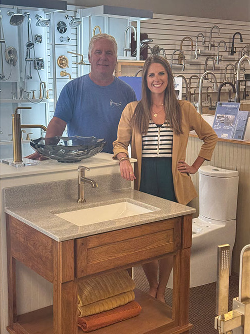 Grand Island showroom team. Shawn Haubold (Manager) and Brittany Stamer.