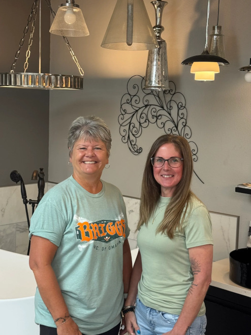 Kitchens & Baths by Briggs Sioux City branch.  Left to right:  Kelly Anderson (Manager) & Shantelle Pelchat