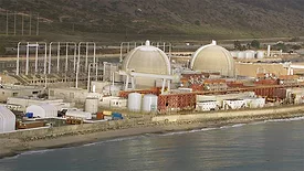 Aerial shot of nuclear power plant in California.