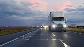 Semi-Trucks Driving Interstate