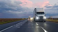 Semi-Trucks Driving Interstate