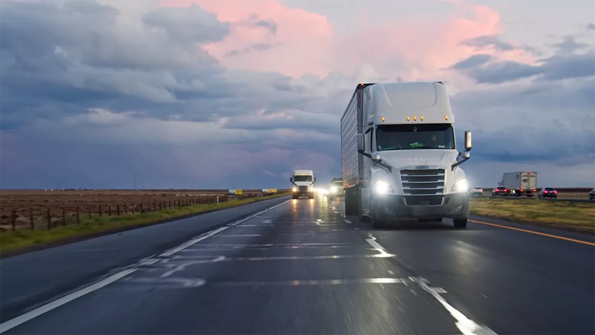 Semi-Trucks Driving Interstate