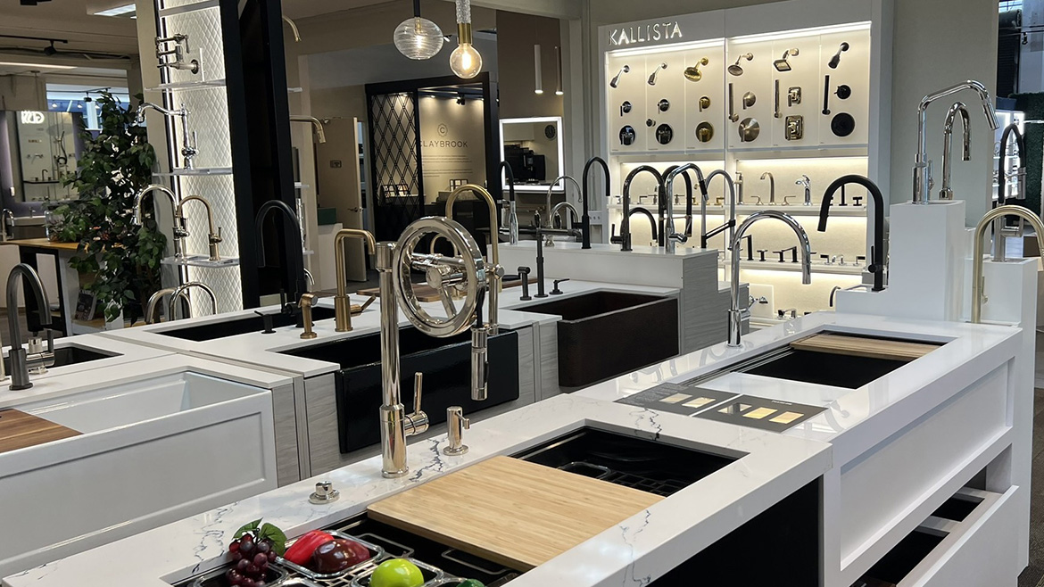 curated displays at DJ Bath Plus San Francisco showroom