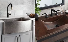 Native Trails Rhapsody farmhouse sink and Cozumel Vanity Top