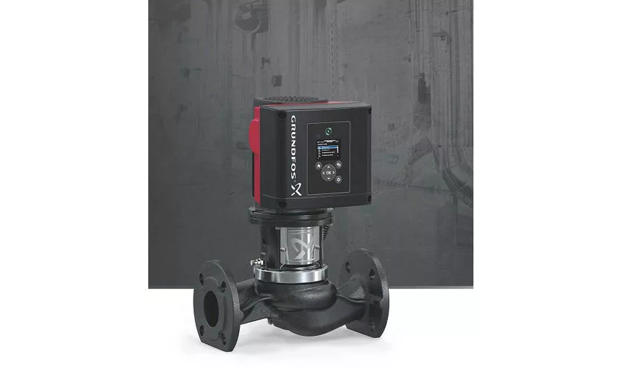 The Grundfos TPE3 vertical In-line pump provides efficiency