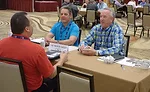 Vic Bond Sales’ Al Olmstead (left) and Rob McAndrew at the recent Embassy Buying Group meeting in Phoenix