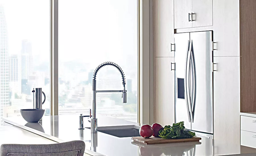 Moen pre-rinse spring kitchen faucet