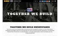 DeWalt asks contractors and construction professionals to show their American pride for nationwide sweepstakes.