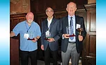 From left: 2016 AIM/R Hall of Fame inductees include, from left, Paul Lunsford (Manufacturers Marketing), Jay S. Schechter (Focus Sales) and Larry Hobbs (Carr Co.)