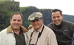Simas with his sons, Jimmy (left), and GL, at Cliffs of Mohr in Ireland