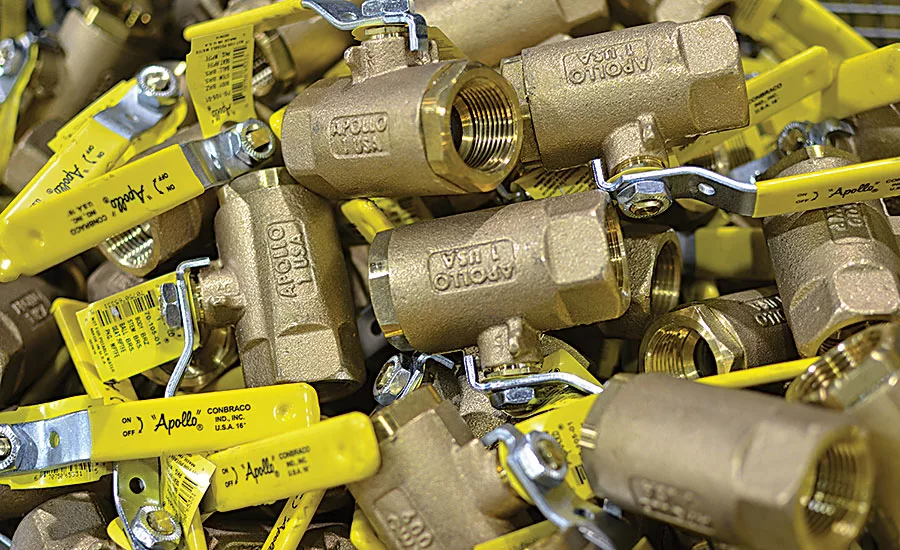 Apollo Valves produces 95% of its products on U.S. soil. Photo courtesy of Apollo Valves