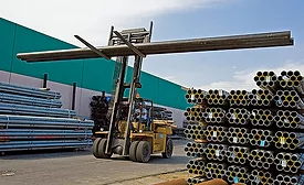 Santa Fe Springs, Calif., pipe yard at Kelly Pipe; pipe, valves, fittings; Industrial PVF master distributor